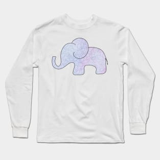 Pastel Floral Elephant Long Sleeve T-Shirt